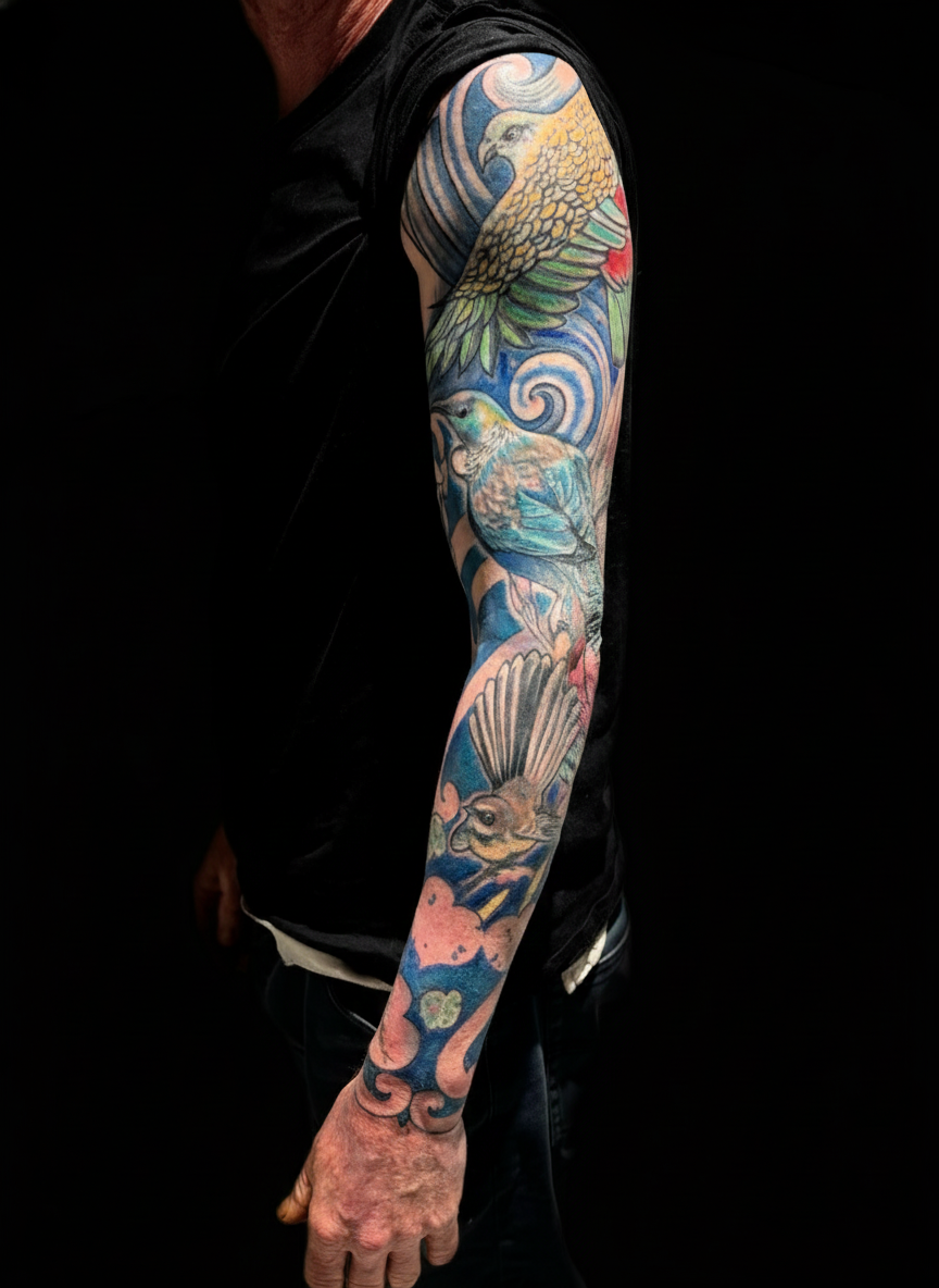 Bluebirds Sleeve Piece