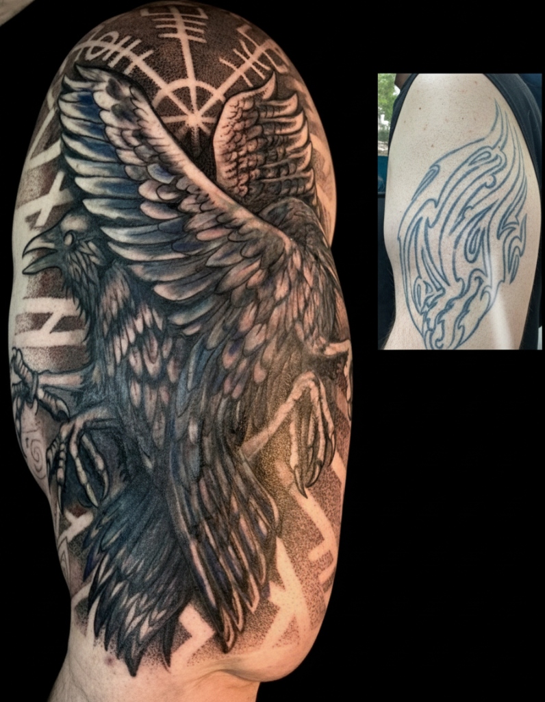 Raven Tattoo Coverup
